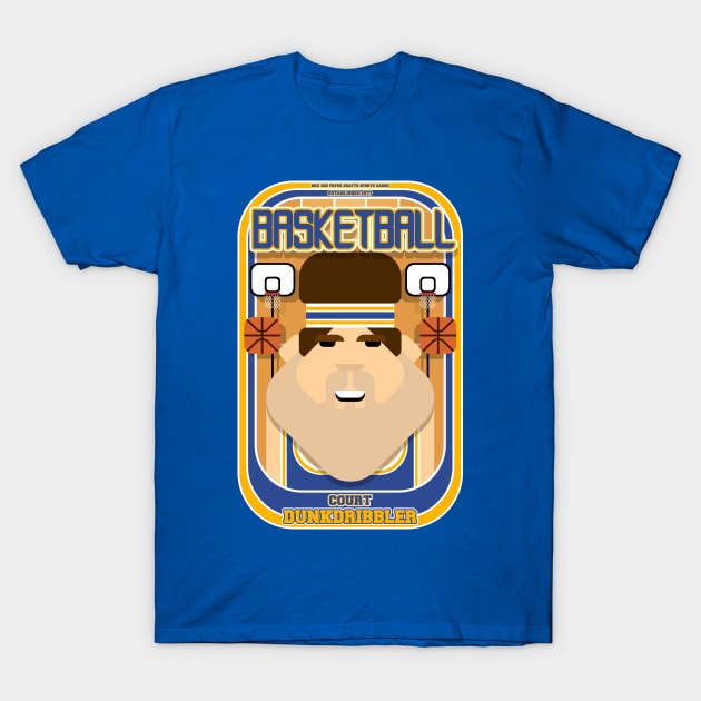 Basketball Blue Gold - Court Dunkdribbler - Bob version T-Shirt by Boxedspapercrafts